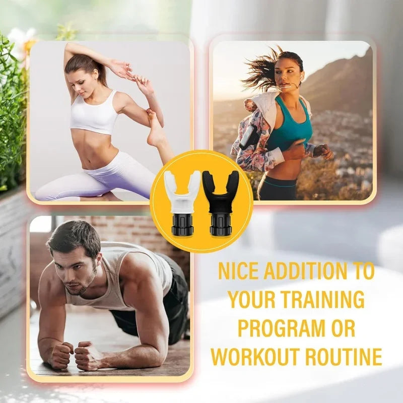 Silicone Breathing Trainer – Portable Adjustable Resistance Device for Fitness & Exercise
