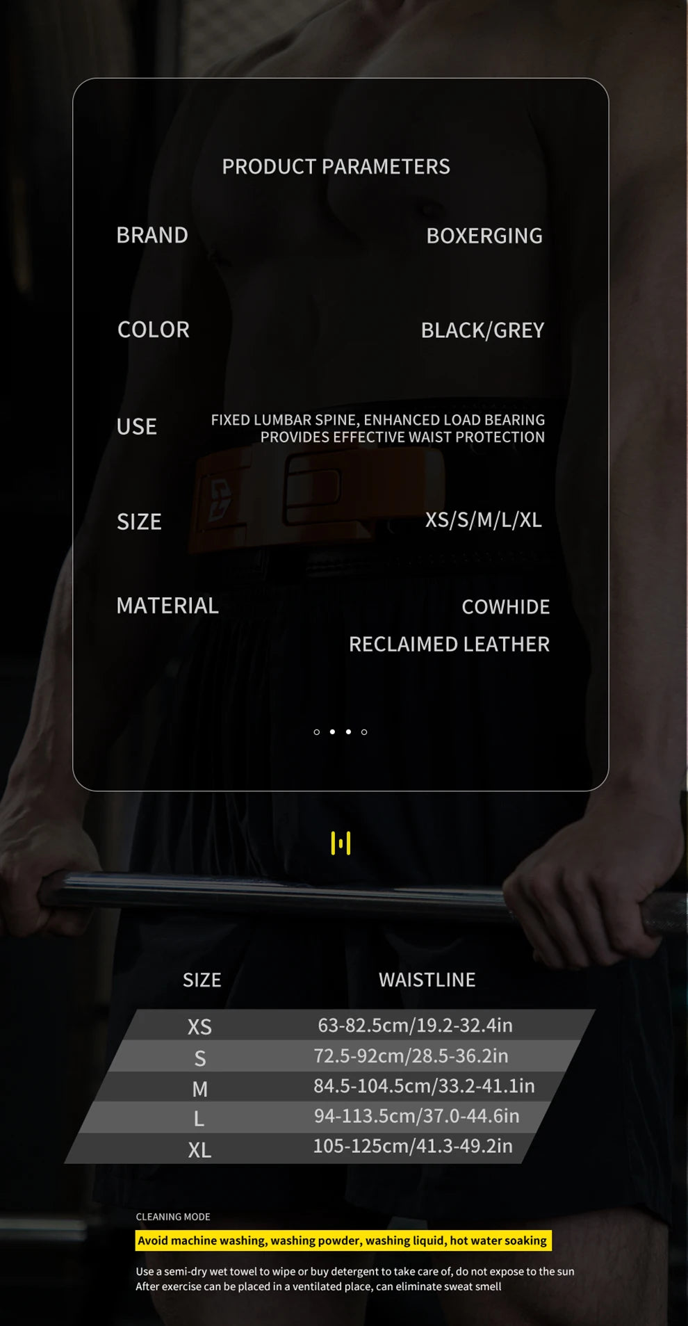 Adjustable Weightlifting Belt – Lever Powerlifting Belt for Squats, Deadlifts & Waist Support