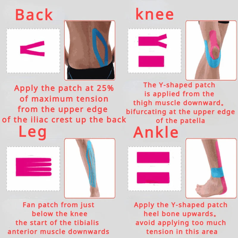 WorthWhile Kinesiology Tape – 5cm x 5m for Muscle Support