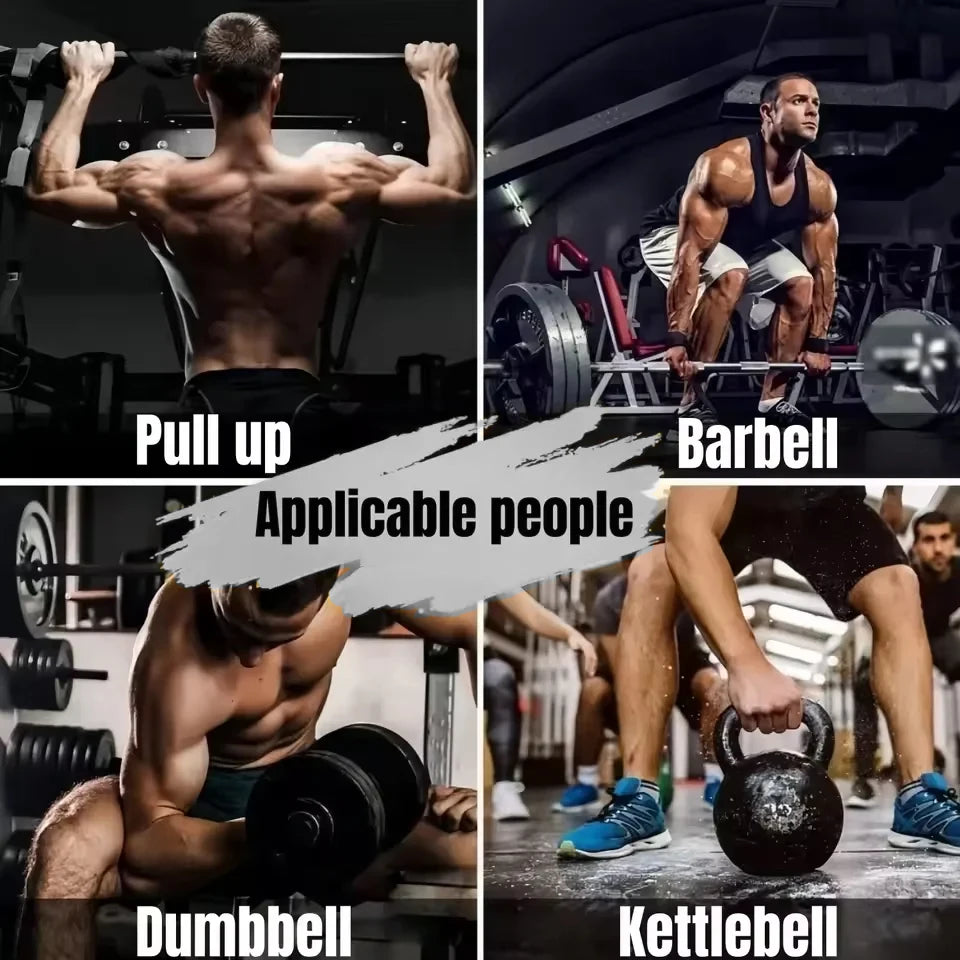 1 Pair Weight Lifting Hooks with Wrist Wraps