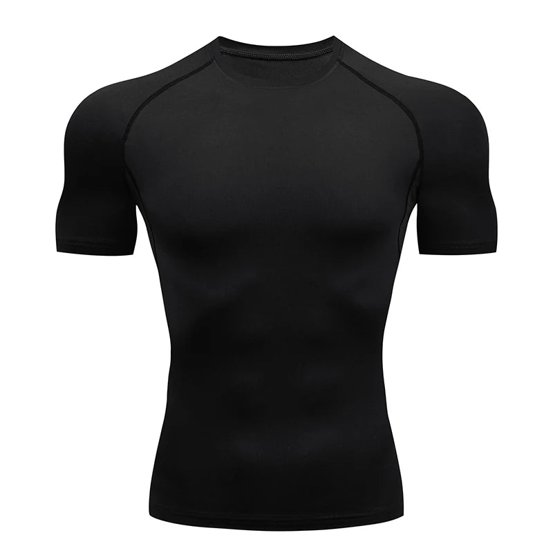 Men’s Athletic Compression Tee – Short Sleeve Sport & Gym Top