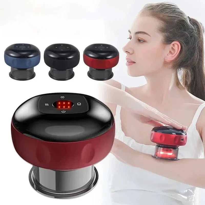 Smart Vacuum Cupping Massager – Heated Gua Sha Therapy for Back, Neck & Arms