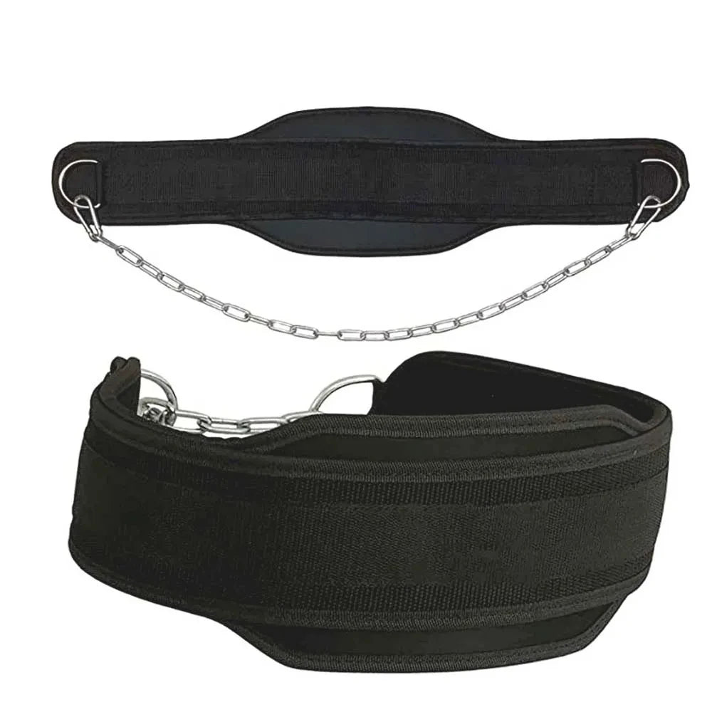 Neoprene Dip Belt with Chain – Weightlifting & Pull-Ups