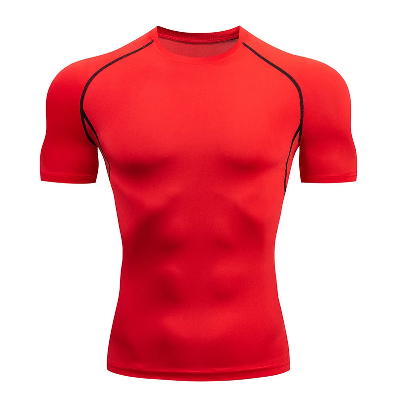 Men’s Athletic Compression Tee – Short Sleeve Sport & Gym Top