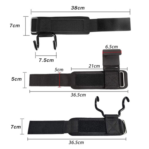 1 Pair Weight Lifting Hooks with Wrist Wraps