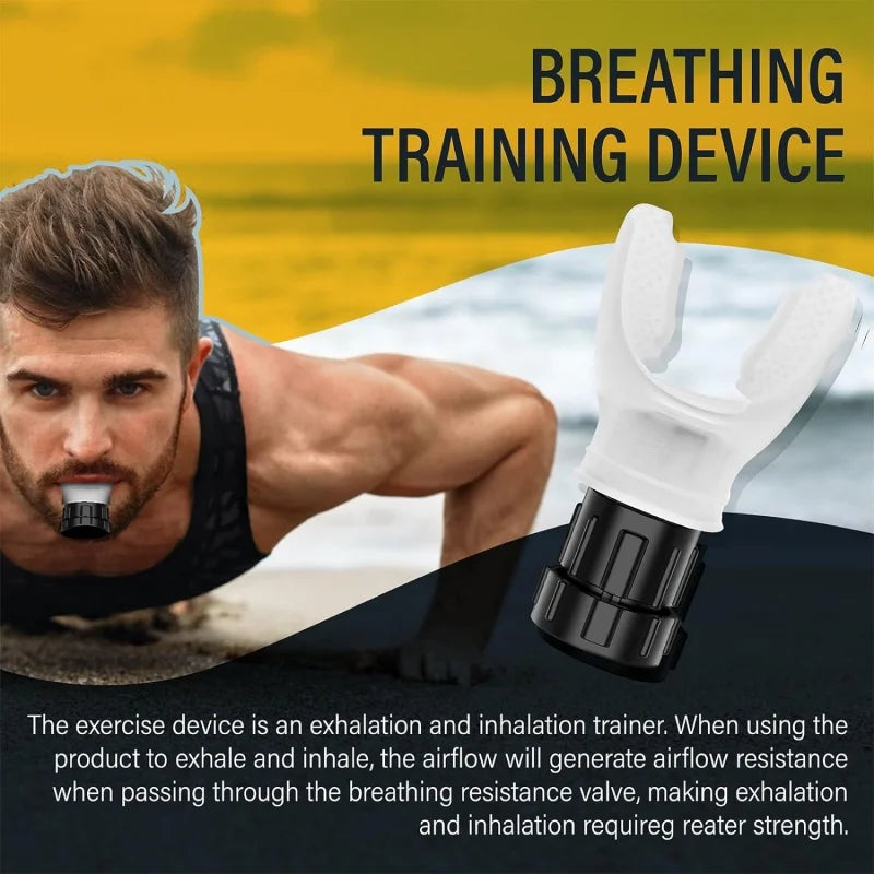 Silicone Breathing Trainer – Portable Adjustable Resistance Device for Fitness & Exercise