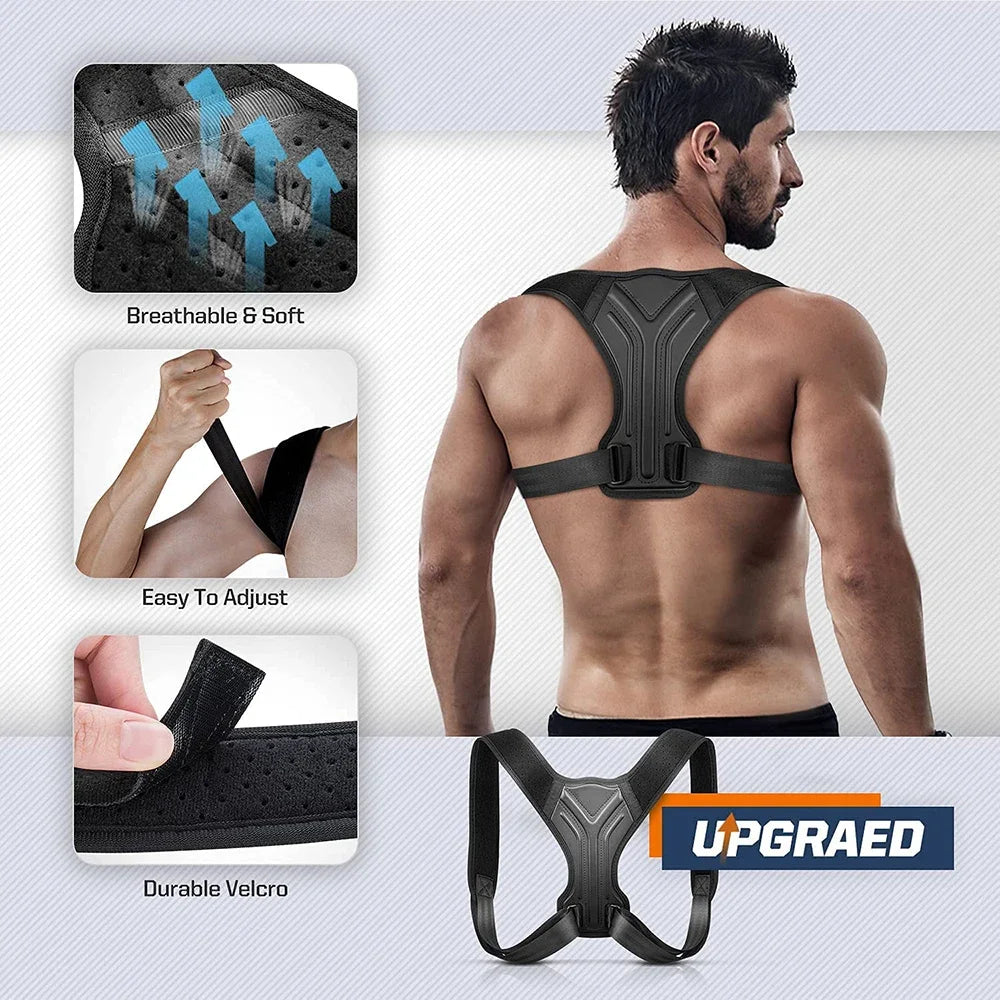 Adjustable Posture Corrector – Back & Shoulder Support Belt for Neck, Spine & Upper Back