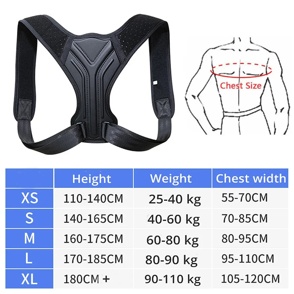 Adjustable Posture Corrector – Back & Shoulder Support Belt for Neck, Spine & Upper Back