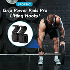 1 Pair Weight Lifting Hooks with Wrist Wraps