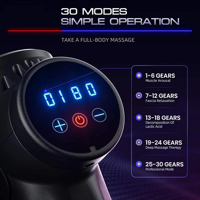 30-Level Massage Gun – Deep Muscle Relaxation