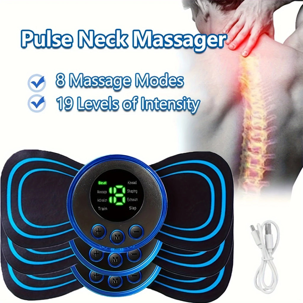 EMS Neck Massager – 8 Modes & 19 Intensity Levels