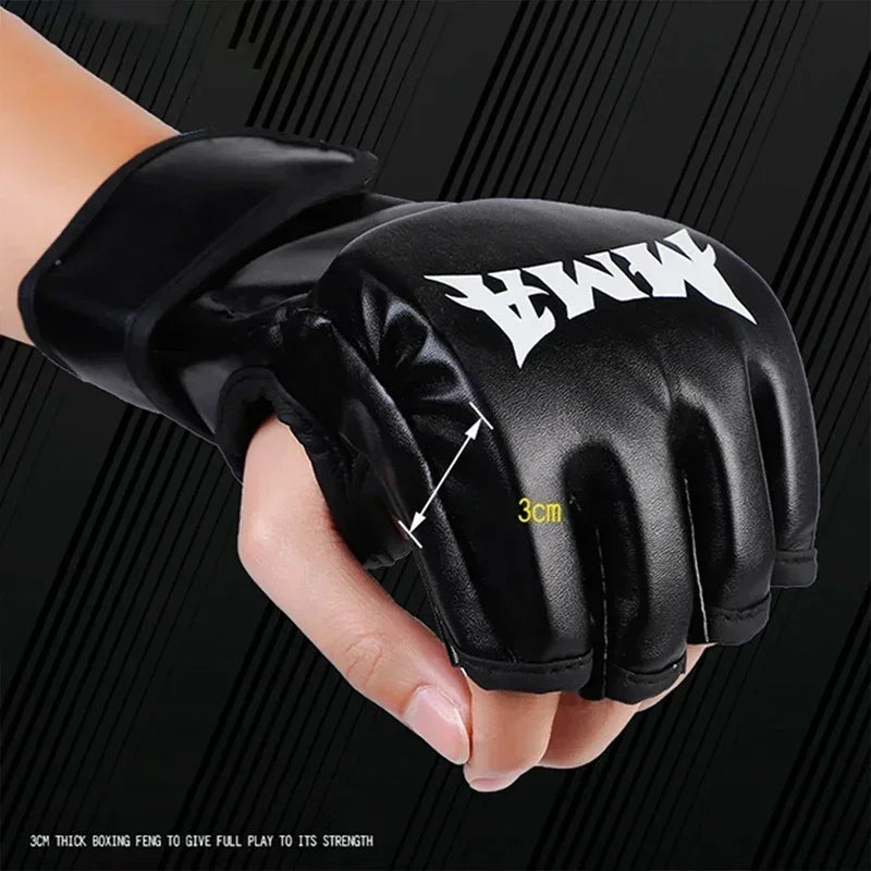 Professional MMA Boxing Gloves – PU Leather Training Gloves
