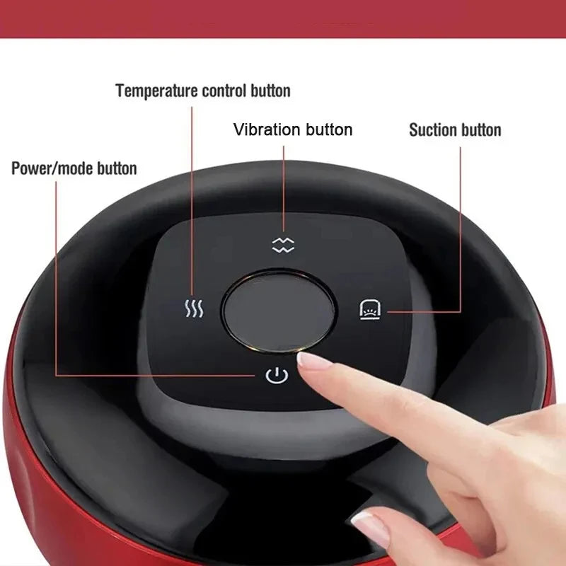 Smart Vacuum Cupping Massager – Heated Gua Sha Therapy for Back, Neck & Arms