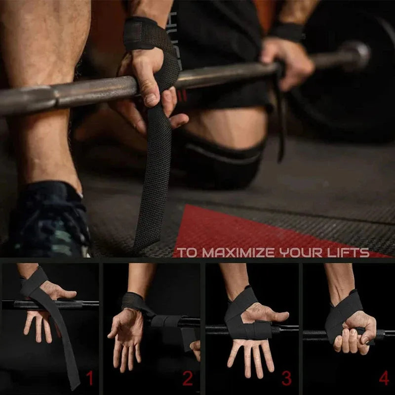 Weightlifting Wrist Straps – Adjustable Non-Slip Support for Strength Training & Gym Lifting