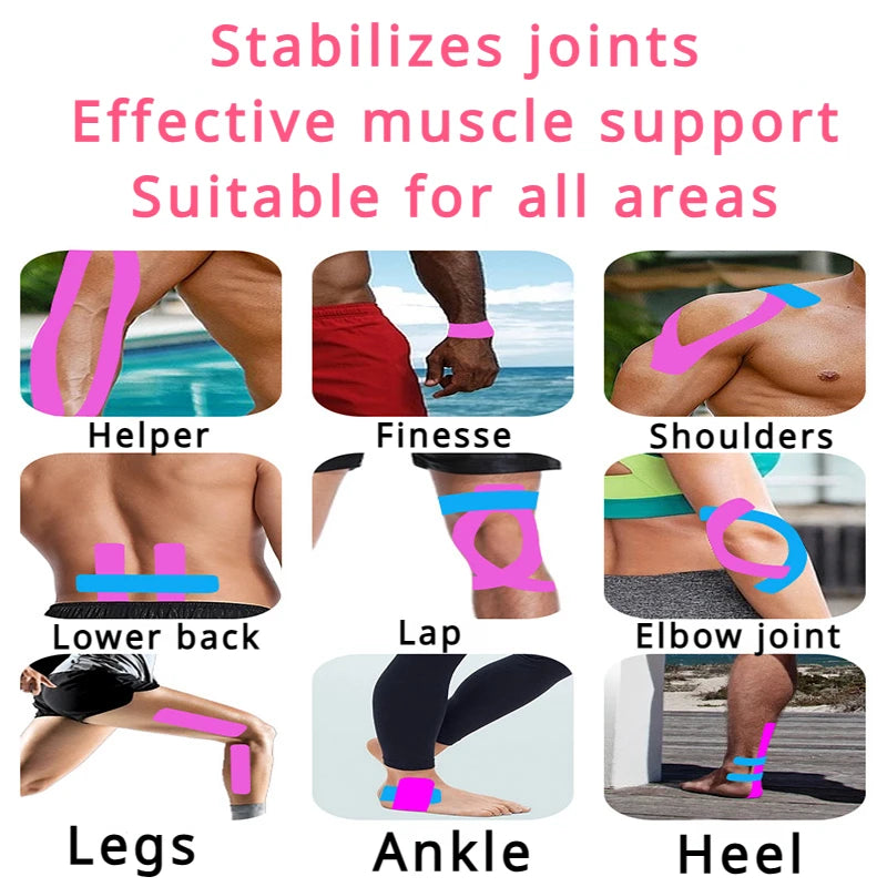 WorthWhile Kinesiology Tape – 5cm x 5m for Muscle Support
