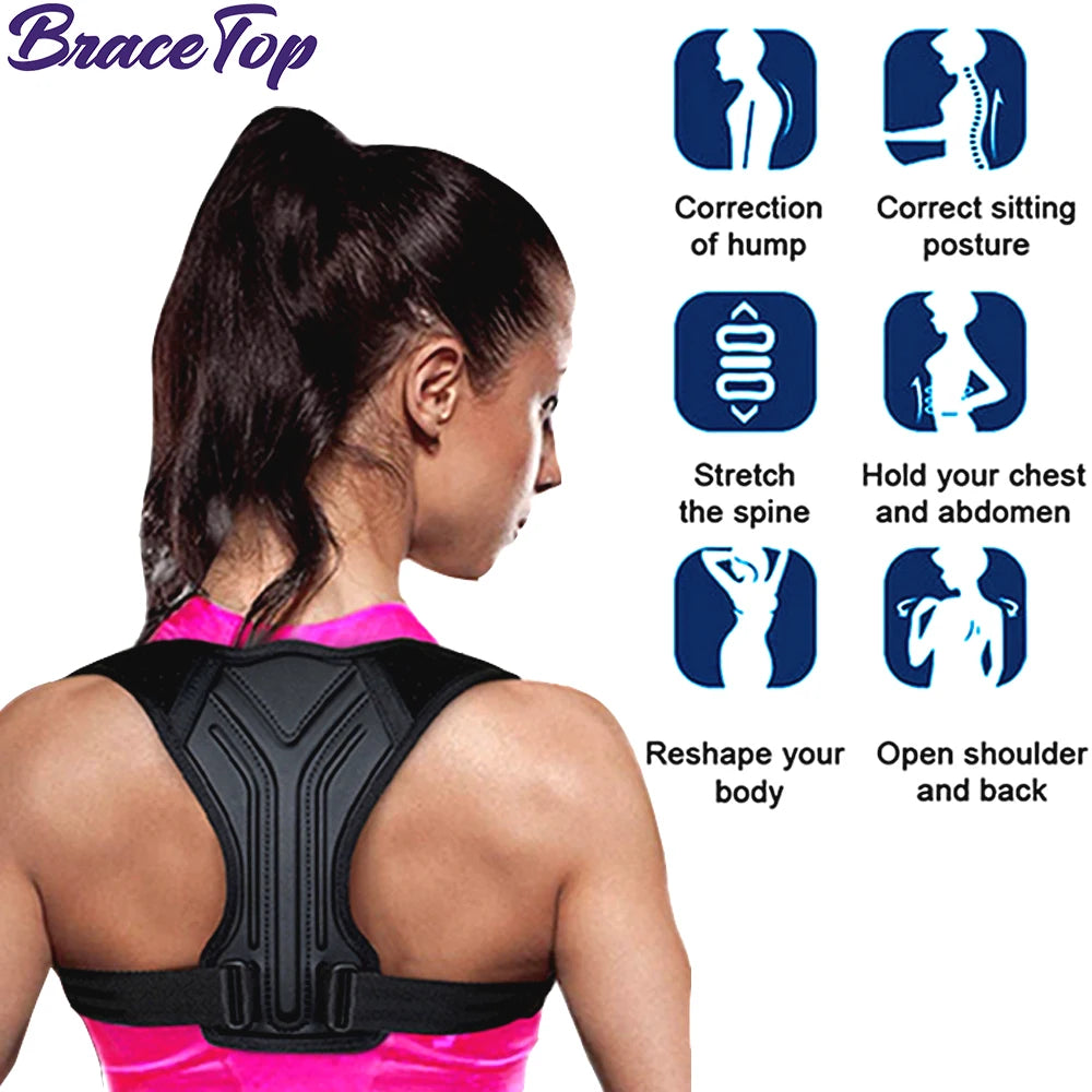 Adjustable Posture Corrector – Back & Shoulder Support Belt for Neck, Spine & Upper Back