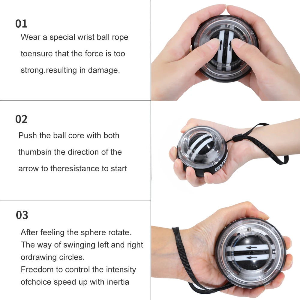 Wrist Gyro Ball – Self-Starting Forearm & Grip Strength Trainer