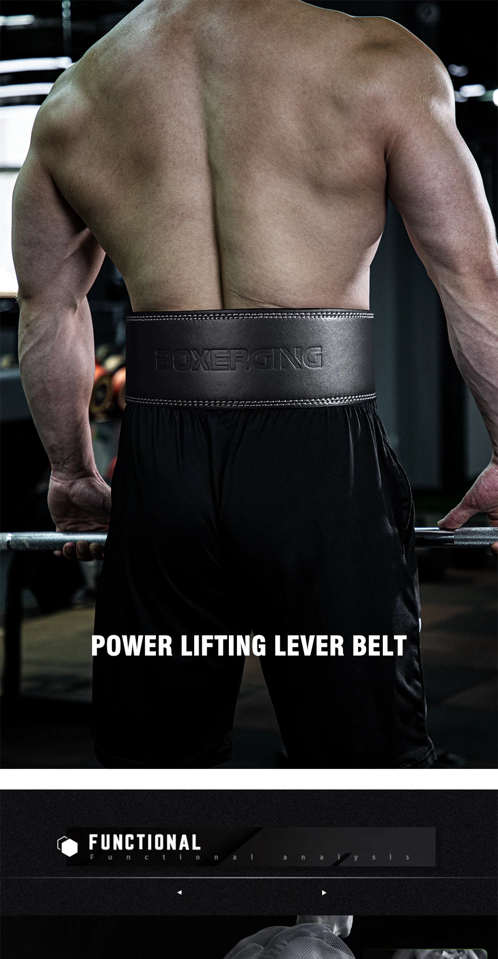 Adjustable Weightlifting Belt – Lever Powerlifting Belt for Squats, Deadlifts & Waist Support