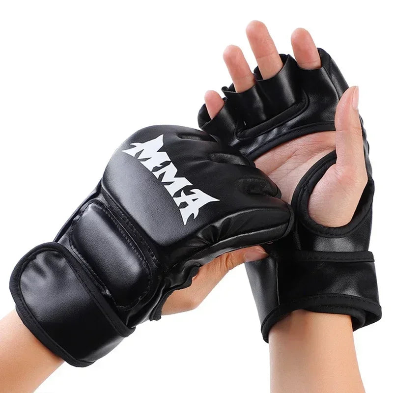 Professional MMA Boxing Gloves – PU Leather Training Gloves