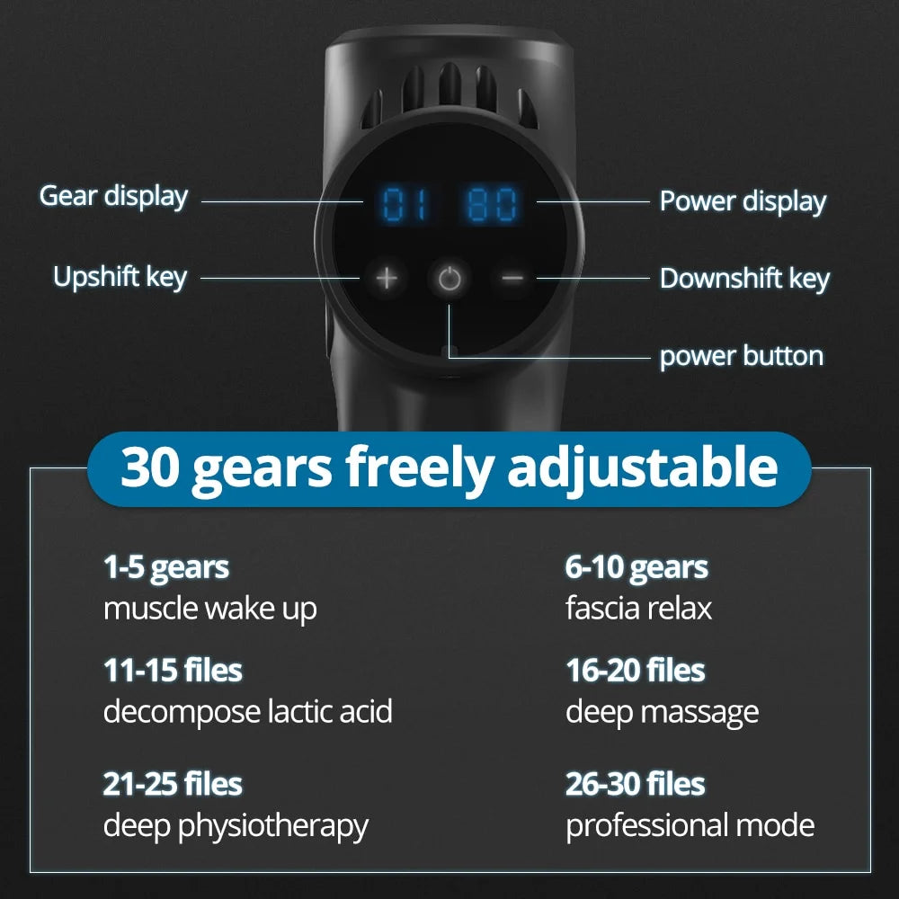30-Level Massage Gun – Deep Muscle Relaxation