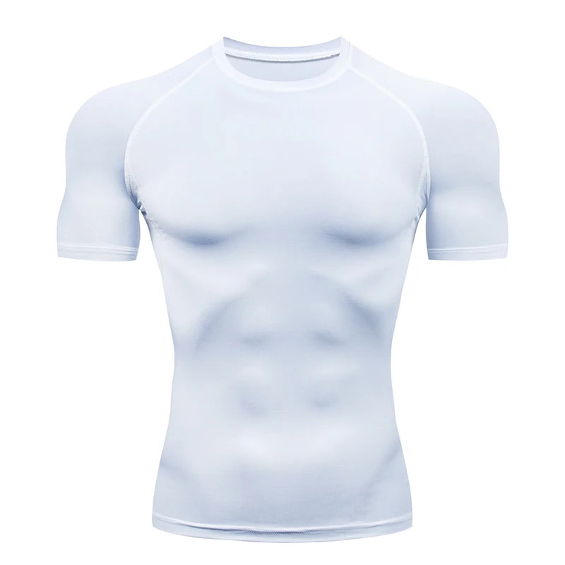 Men’s Athletic Compression Tee – Short Sleeve Sport & Gym Top