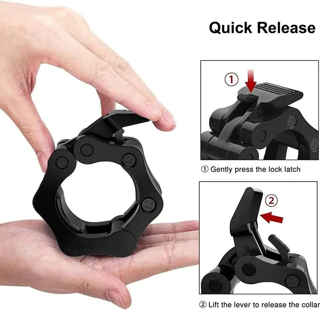 Quick-Release Barbell Clamps – 25/50mm (2-Pack)