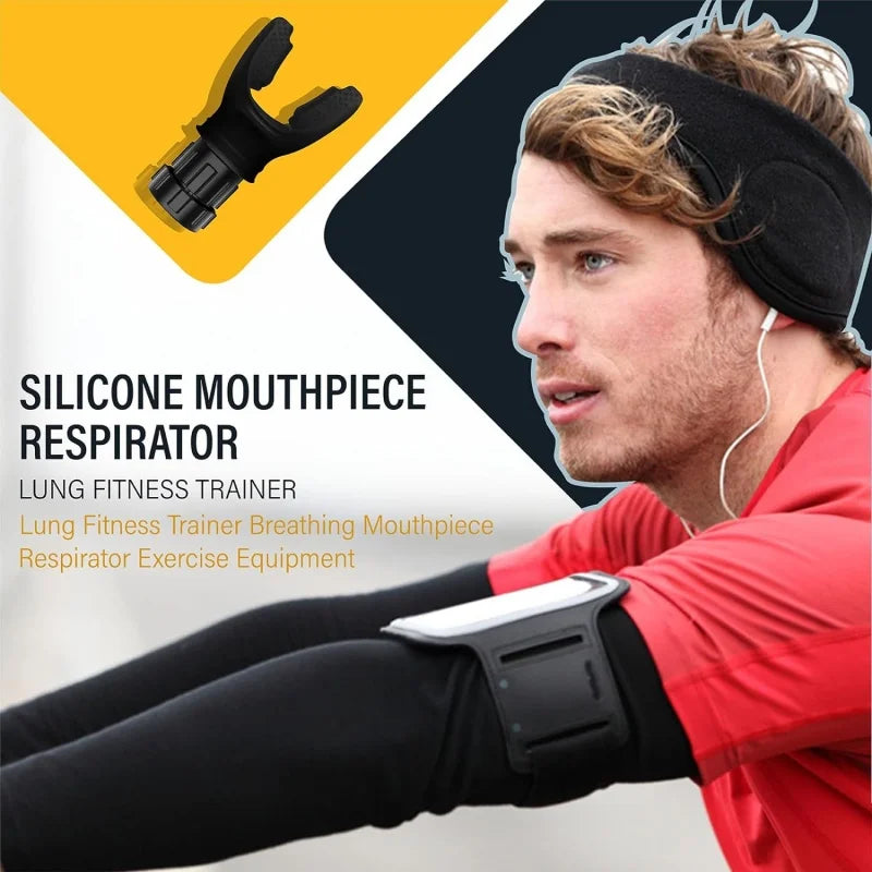 Silicone Breathing Trainer – Portable Adjustable Resistance Device for Fitness & Exercise