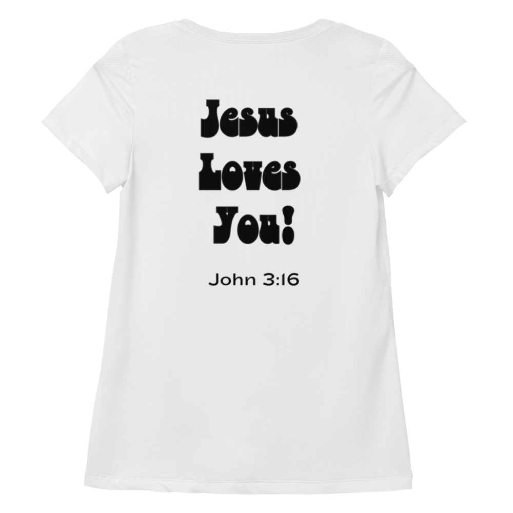 Jesus Loves You! - Women's Athletic T-Shirt