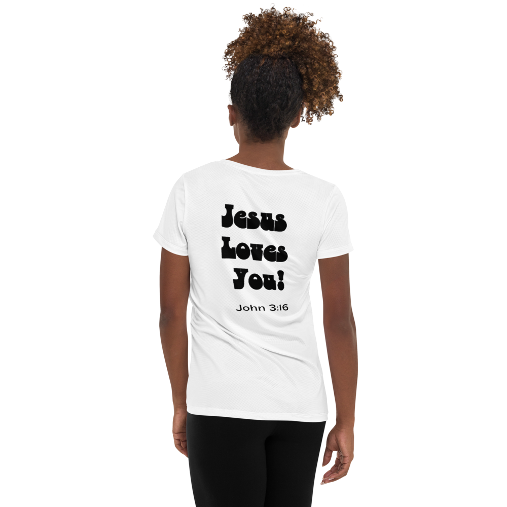 Jesus Loves You! - Women's Athletic T-Shirt